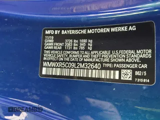 2020 MINI Hardtop Cooper S z VIN WMWXR5C09L2M32640, wystawiony jako IAAI lot #41463311 z przebiegiem 62 050 mil mil oraz . Historia ofert i sprzedaży dostępna na DreamBid. Obrazek 9.