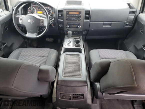 2012 Nissan Titan S with VIN 1N6AA0EC5CN320679, listed as a Copart auction lot 43398135 with 219,604 mi miles and Salvage Title. Bid and sale history available at carsss.com. Image 8.