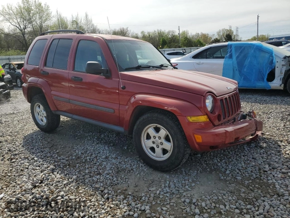 2007 Jeep Liberty Sport with VIN 1J4GL48K37W710143, listed as a Copart auction lot 50622585 with 203,305 mi miles and Salvage Title. Bid and sale history available at carsss.com. Image 4.