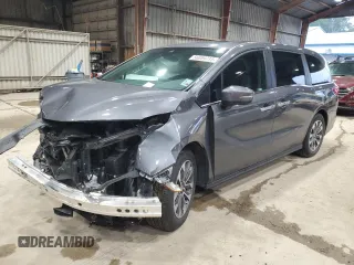 2024 Honda Odyssey EX-L z VIN 5FNRL6H63RB009705, wystawiony jako Copart lot #56059715 z przebiegiem Nie podano mil oraz Szkoda całkowita • Salvage title. Historia ofert i sprzedaży dostępna na DreamBid. Obrazek 1.