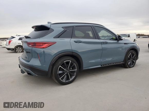 2023 Infiniti QX50 Sport z VIN 3PCAJ5FA6PF115972, wystawiony jako Copart lot #84494994 z przebiegiem 27 121 mil mil oraz Szkoda całkowita • Salvage title. Historia ofert i sprzedaży dostępna na DreamBid. Obrazek 3.
