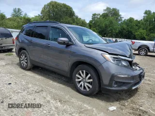 2019 Honda Pilot EX-L with VIN 5FNYF6H52KB043098, listed as a Copart auction lot 59011445 with 88,398 mi miles and Salvage title. Bid and sale history available at DreamBid. Image 4.