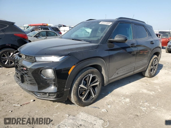 2021 Chevrolet TrailBlazer RS with VIN KL79MTSL6MB035735, listed as a Copart auction lot 48137355 with 78,098 mi miles and Salvage Title. Bid and sale history available at carsss.com. Image 1.
