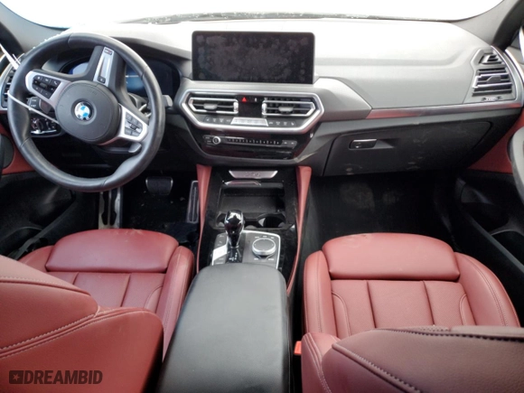 2023 BMW X4 xDrive30i with VIN 5UX33DT09P9R48389, listed as a Copart auction lot 47433455 with NaN miles and Salvage Title. Bid and sale history available at carsss.com. Image 8.