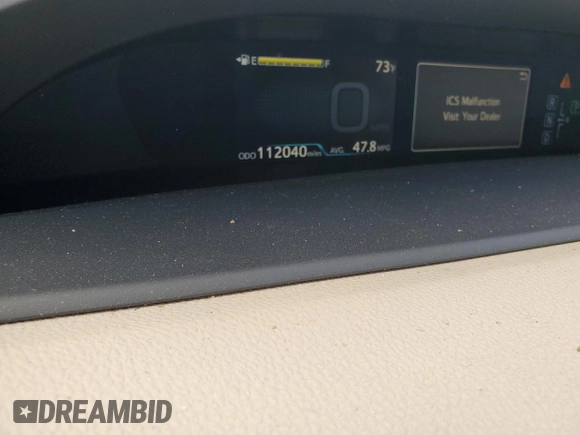 2018 Toyota Prius Two with VIN JTDKARFUXJ3552125, listed as a Copart auction lot 47741245 with 112,040 mi miles and Salvage Title. Bid and sale history available at carsss.com. Image 9.