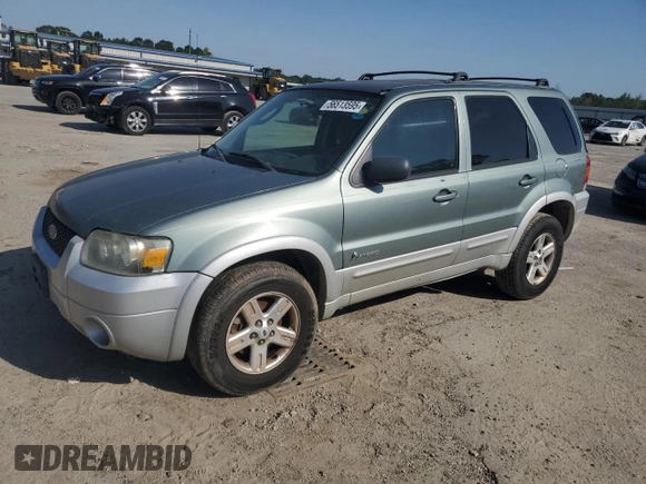 2005 Ford Escape Hybrid z VIN 1FMCU95HX5KB95634, wystawiony jako Copart lot #56513595 z przebiegiem 228 188 mil mil oraz Czysty tytuł • Clean title. Historia ofert i sprzedaży dostępna na DreamBid. Obrazek 1.
