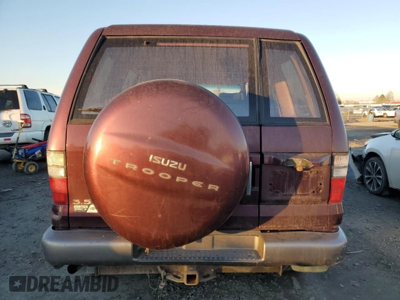 2001 Isuzu Trooper S with VIN JACDJ58X817J17877, listed as a Copart auction lot 41788875 with 203,199 mi miles and Salvage title. Bid and sale history available at DreamBid. Image 6.