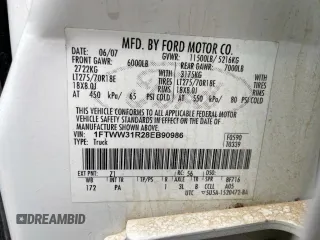2008 Ford F-350 XL with VIN 1FTWW31R28EB90986, listed as a Copart auction lot 55154925 with Not Provided miles and Clean Title. Bid and sale history available at DreamBid. Image 10.