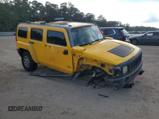 2007 Hummer H3 SUV with VIN 5GTDN13EX78147544, listed as a Copart auction lot 74287534 with 0 mi miles and Salvage Title. Bid and sale history available at carsss.com. Image 4.