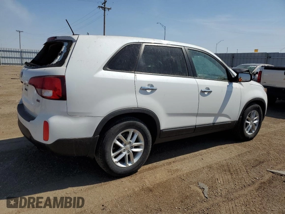2014 Kia Sorento LX with VIN 5XYKT3A63EG524751, listed as a Copart auction lot 50578515 with 120,947 mi miles and Salvage Title. Bid and sale history available at carsss.com. Image 3.