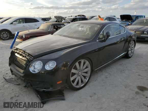 2013 Bentley Continental GT with VIN SCBFT7ZA4DC083123, listed as a Copart auction lot 75113674 with Not Provided miles and Salvage Title. Bid and sale history available at DreamBid. Image 1.