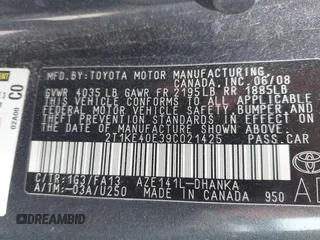2009 Toyota Matrix S with VIN 2T1KE40E39C021425, listed as a IAAI auction lot 41945176 with 81,557 mi miles and . Bid and sale history available at DreamBid. Image 9.