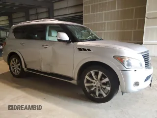 2013 Infiniti QX56 with VIN JN8AZ2NE1D9041608, listed as a Copart auction lot 82826824 with 141,883 mi miles and Salvage Title. Bid and sale history available at carsss.com. Image 4.