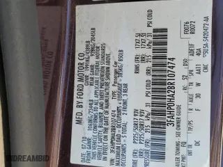 2011 Ford Fusion SE with VIN 3FAHP0HA2BR107474, listed as a Copart auction lot 52911045 with 91,028 mi miles and Salvage Title. Bid and sale history available at carsss.com. Image 12.