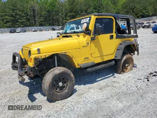 2004 Jeep Wrangler Sport with VIN 1J4FA49S84P753317, listed as a Copart auction lot 55872965 with 185,763 mi miles and Salvage title. Bid and sale history available at DreamBid. Image 1.