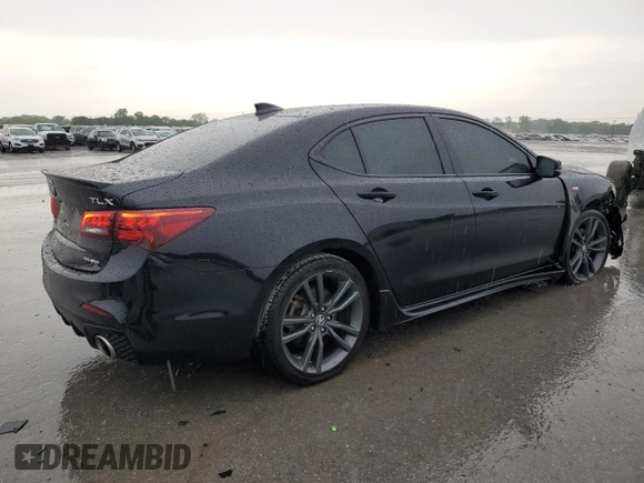 2019 Acura TLX w/A-Spec Pkg with VIN 19UUB3F64KA005399, listed as a Copart auction lot 55662635 with 52,434 mi miles and Salvage title. Bid and sale history available at DreamBid. Image 3.