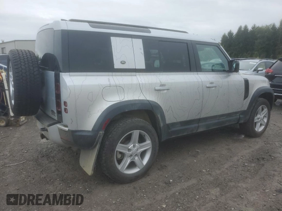 2022 Land Rover Defender SE with VIN SALEP7RU0N2106968, listed as a Copart auction lot 71045954 with 35,366 mi miles and Salvage title. Bid and sale history available at DreamBid. Image 3.