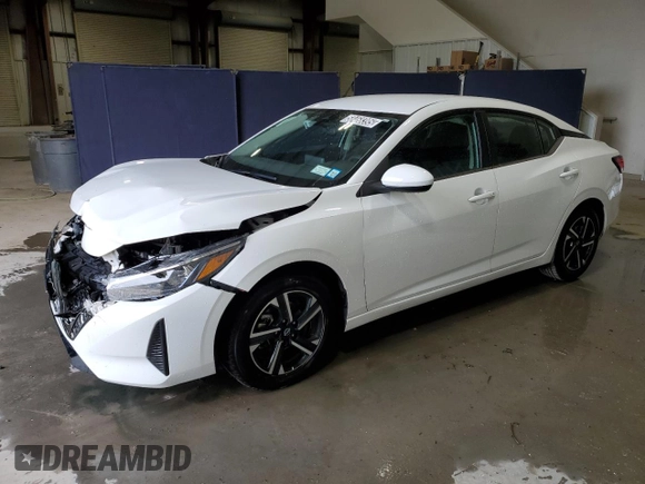 2024 Nissan Sentra SV z VIN 3N1AB8CV6RY346029, wystawiony jako Copart lot #58468395 z przebiegiem 25 092 mil mil oraz Szkoda całkowita • Salvage title. Historia ofert i sprzedaży dostępna na DreamBid. Obrazek 1.