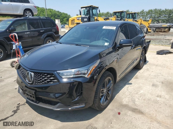 2024 Acura RDX w/A-Spec Package with VIN 5J8TC2H64RL007068, listed as a Copart auction lot 58943164 with 5,684 mi miles and Salvage Title. Bid and sale history available at carsss.com. Image 1.