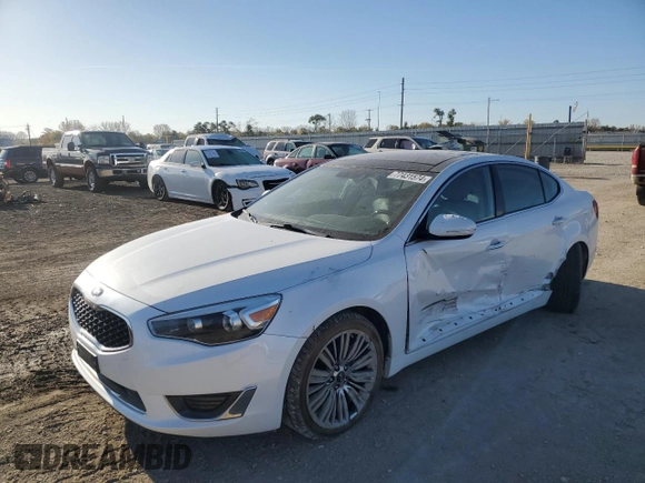 2014 Kia Cadenza Limited with VIN KNALN4D73E5166548, listed as a Copart auction lot 77431574 with 96,322 mi miles and Salvage Title. Bid and sale history available at carsss.com. Image 1.