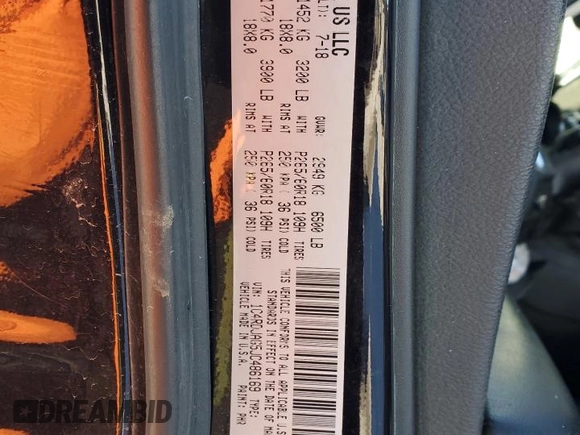 2018 Dodge Durango SXT with VIN 1C4RDJAG5JC486169, listed as a Copart auction lot 42205185 with 80,001 mi miles and Salvage title. Bid and sale history available at DreamBid. Image 15.