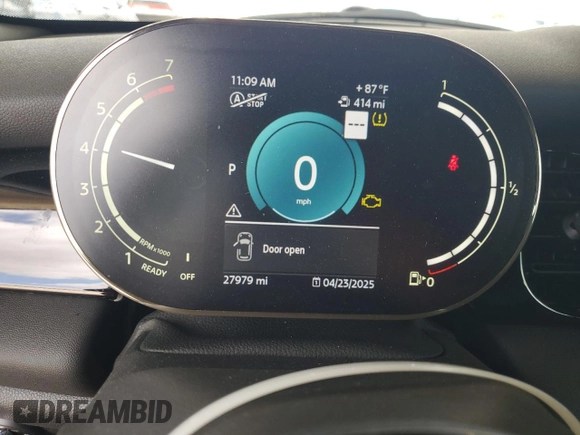 2022 MINI Convertible Cooper S with VIN WMW43DL00N3N94880, listed as a Copart auction lot 54398345 with 27,979 mi miles and Salvage Title. Bid and sale history available at DreamBid. Image 9.