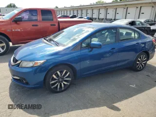 2015 Honda Civic Sedan EX-L with VIN 2HGFB2F96FH504029, listed as a Copart auction lot 66495164 with 142,837 mi miles and Salvage Title. Bid and sale history available at carsss.com. Image 1.