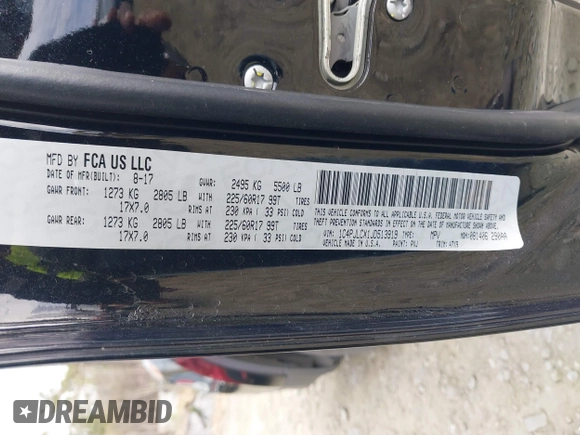 2018 Jeep Cherokee Latitude with VIN 1C4PJLCX1JD513919, listed as a IAAI auction lot 41794393 with 109,250 mi miles and . Bid and sale history available at DreamBid. Image 9.