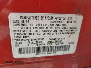 2008 Infiniti G35 Sedan Journey with VIN JNKBV61E18M204946, listed as a Copart auction lot 54558045 with 162,065 mi miles and Salvage Title. Bid and sale history available at carsss.com. Image 12.