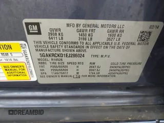 2014 Buick Enclave Premium with VIN 5GAKRCKD1EJ286024, listed as a IAAI auction lot 41644018 with 98,766 mi miles and . Bid and sale history available at DreamBid. Image 9.