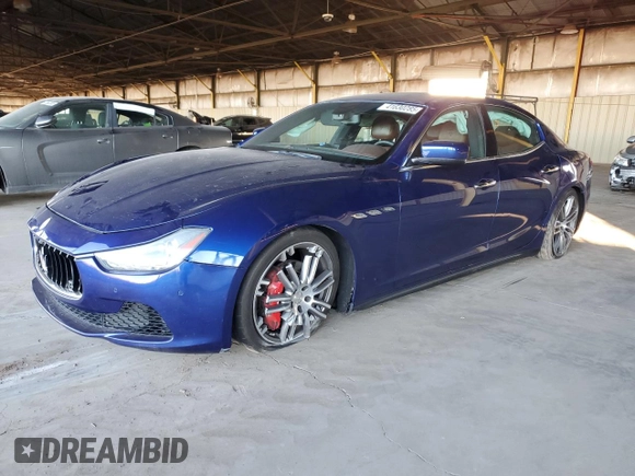 2015 Maserati Ghibli S Q4 z VIN ZAM57RTA1F1134590, wystawiony jako Copart lot #41630285 z przebiegiem 76 142 mil mil oraz Szkoda całkowita • Salvage title. Historia ofert i sprzedaży dostępna na DreamBid. Obrazek 1.