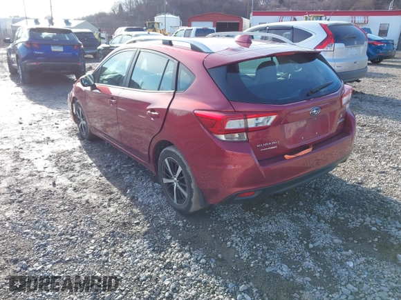 2019 Subaru Impreza Premium with VIN 4S3GTAD62K3714059, listed as a IAAI auction lot 41395396 with 51,199 mi miles. Bid and sale history available at carsss.com. Image 3.