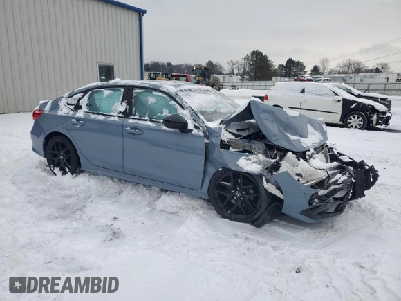 2022 Honda Civic Sedan Sport with VIN 2HGFE2F58NH553056, listed as a Copart auction lot 85991264 with 0 mi miles and Salvage Title. Bid and sale history available at carsss.com. Image 4.
