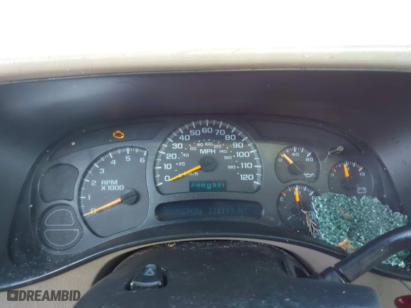 2005 Chevrolet Tahoe Z71 with VIN 1GNEC13T55R155842, listed as a IAAI auction lot 41321412 with 221,109 mi miles. Bid and sale history available at carsss.com. Image 7.