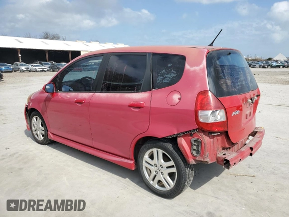 2008 Honda Fit Sport with VIN JHMGD38658S011457, listed as a Copart auction lot 43973425 with 103,314 mi miles and Salvage Title. Bid and sale history available at carsss.com. Image 2.