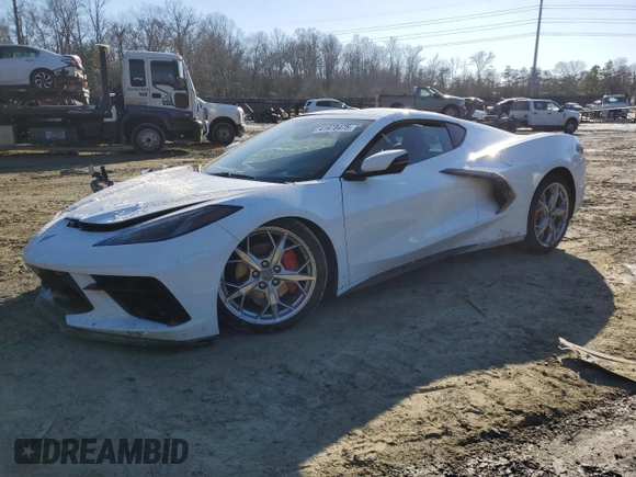 2021 Chevrolet Corvette 2LT with VIN 1G1YB2D41M5118498, listed as a Copart auction lot 41978475 with Not provided miles and Salvage title. Bid and sale history available at DreamBid. Image 1.