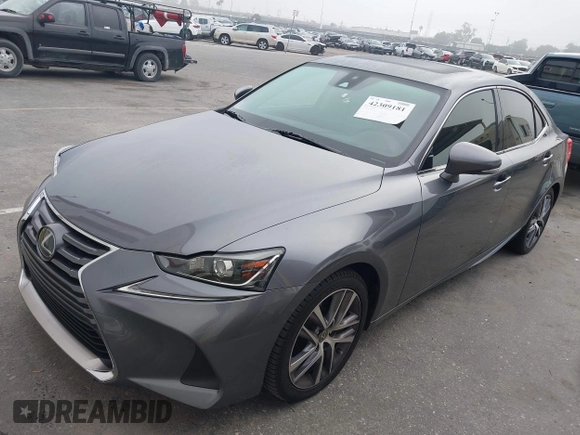 2018 Lexus IS 300 with VIN JTHBA1D20J5077140, listed as a IAAI auction lot 42309181 with 58,459 mi miles and . Bid and sale history available at DreamBid. Image 2.