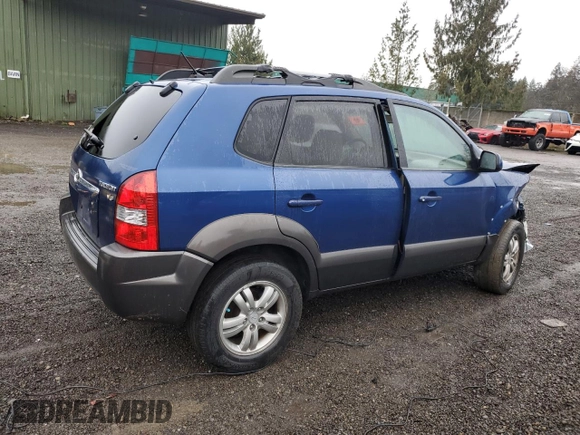 2007 Hyundai Tucson SE with VIN KM8JN12D17U520069, listed as a Copart auction lot 84058614 with 158,352 mi miles and Salvage Title. Bid and sale history available at carsss.com. Image 3.