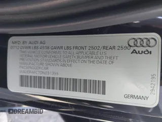 2013 Audi A6 Premium Plus с VIN WAUDFAFC7DN031355, выставлен на аукционе IAAI как лот 40638900 с пробегом 106 774 миль миль и . История ставок и продаж доступна на DreamBid. Изображение 9.