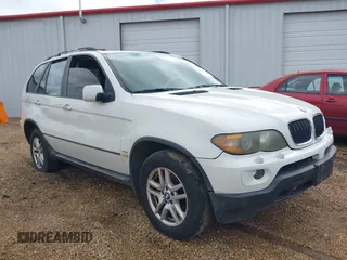 2005 BMW X5 3.0i with VIN 5UXFA13515LY12626, listed as a IAAI auction lot 41584553 with 212,707 mi miles. Bid and sale history available at carsss.com. Image 1.