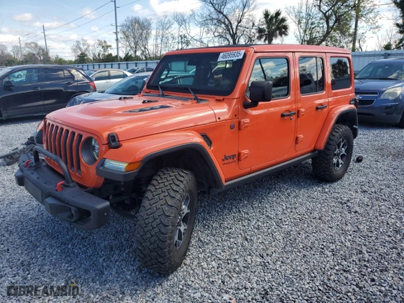 2019 Jeep Wrangler Unlimited Rubicon with VIN 1C4HJXFG4KW666114, listed as a Copart auction lot 46095935 with 50,728 mi miles and Non Repairable. Bid and sale history available at carsss.com. Image 1.