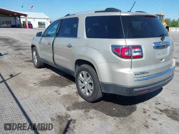 2014 GMC Acadia SLT z VIN 1GKKRRKD9EJ227860, wystawiony jako IAAI lot #41868843 z przebiegiem 67 395 mil mil oraz . Historia ofert i sprzedaży dostępna na DreamBid. Obrazek 3.