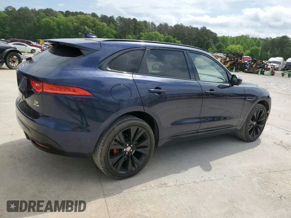 2018 Jaguar F-Pace S with VIN SADCM2FV7JA255776, listed as a Copart auction lot 53561575 with 82,005 mi miles and Salvage title. Bid and sale history available at DreamBid. Image 3.