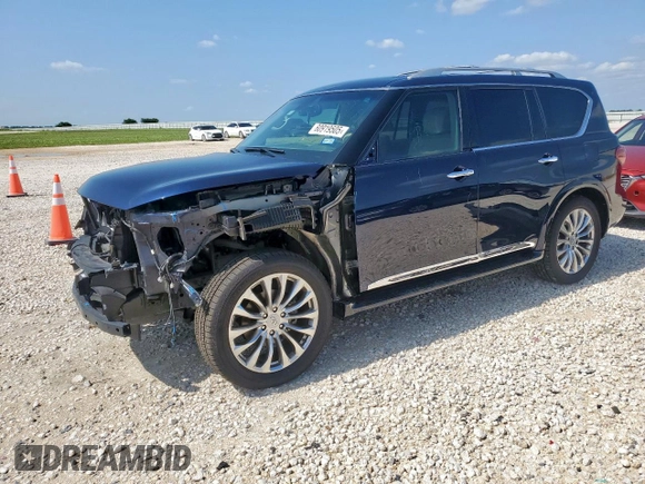2015 Infiniti QX80 z VIN JN8AZ2NE5F9087834, wystawiony jako Copart lot #60919505 z przebiegiem 42 526 mil mil oraz Szkoda całkowita • Salvage title. Historia ofert i sprzedaży dostępna na DreamBid. Obrazek 1.