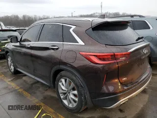 2020 Infiniti QX50 LUXE with VIN 3PCAJ5M39LF118573, listed as a Copart auction lot 37648013 with 50,744 mi miles. Bid and sale history available at carsss.com. Image 2.