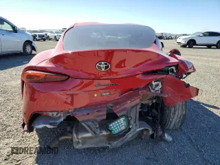 2023 Toyota GR Supra 3.0 with VIN WZ1DB0G08PW056651, listed as a Copart auction lot 79735914 with 0 mi miles and Salvage Title. Bid and sale history available at carsss.com. Image 6.