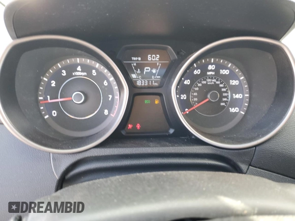 2015 Hyundai Elantra SE with VIN 5NPDH4AEXFH625500, listed as a Copart auction lot 45557515 with 183,311 mi miles and Salvage Title. Bid and sale history available at carsss.com. Image 9.