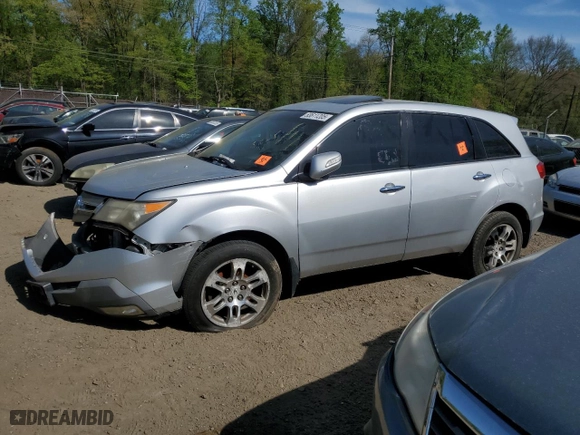 2007 Acura MDX Tech Pkg with VIN 2HNYD283X7H508526, listed as a Copart auction lot 53611205 with 0 mi miles and Salvage Title. Bid and sale history available at carsss.com. Image 1.