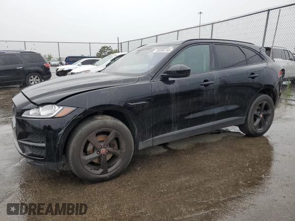 2018 Jaguar F-Pace 25t Premium with VIN SADCJ2FXXJA252400, listed as a Copart auction lot 55306745 with Not provided miles and Salvage title. Bid and sale history available at DreamBid. Image 1.