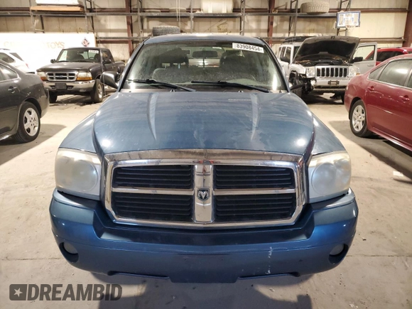2005 Dodge Dakota SLT with VIN 1D7HE48N25S326038, listed as a Copart auction lot 83908454 with 155,447 mi miles and Salvage Title. Bid and sale history available at DreamBid. Image 5.